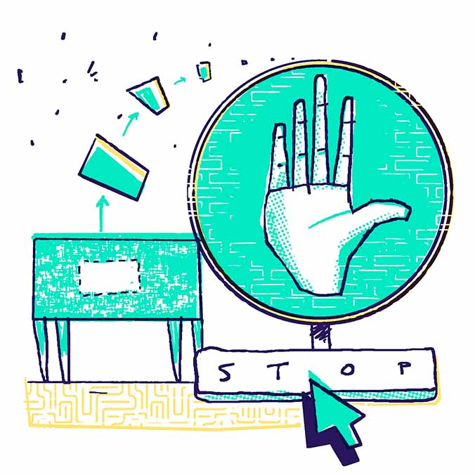 Ask it to stop illustration